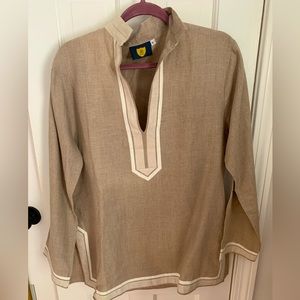 Tan Linen Tunic b Guru size L
